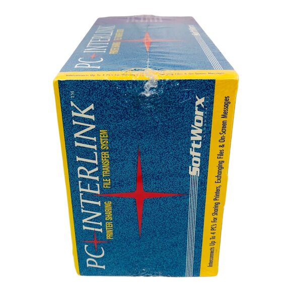 Vintage SoftWorx PC Interlink Print Share File Transfer System Sealed New 1990s - Picture 4 of 10